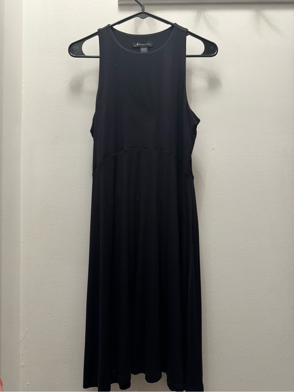 Athleta Black Sleeveless Midi Dress